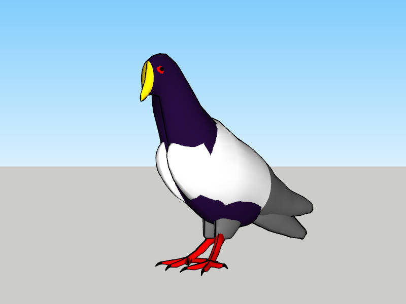 Pigeon Bird sketchup model preview - SketchupBox