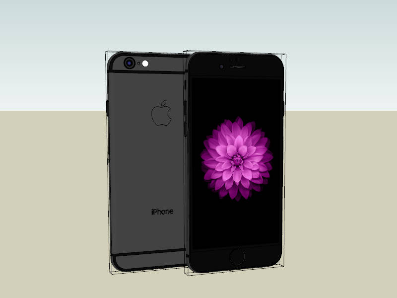 iPhone Black sketchup model preview - SketchupBox