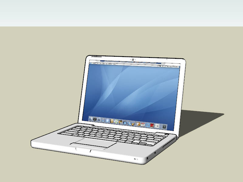 Apple MacBook Laptop Computer sketchup model preview - SketchupBox