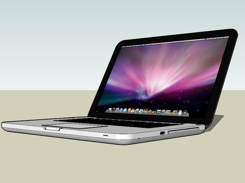 MacBook Pro sketchup model preview - SketchupBox