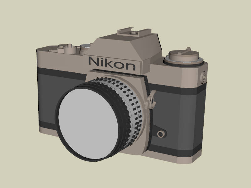 Old Nikon Camera sketchup model preview - SketchupBox