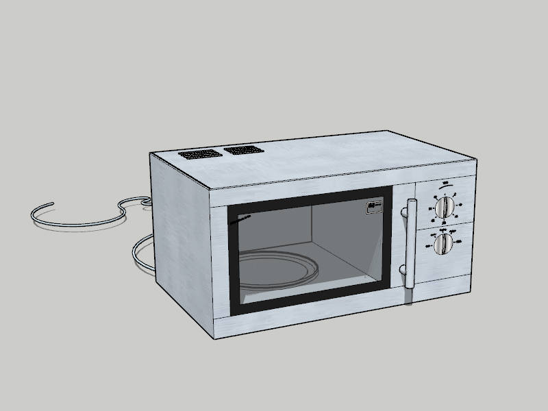 Modern Microwave Oven sketchup model preview - SketchupBox