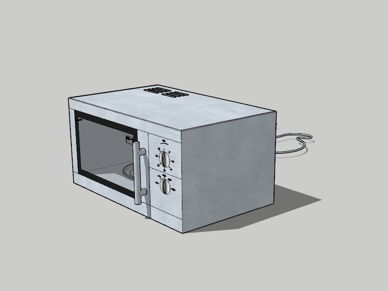 Modern Microwave Oven sketchup model preview - SketchupBox