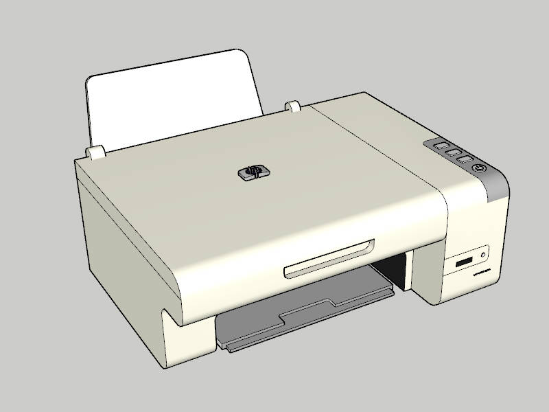 HP Laser Printer sketchup model preview - SketchupBox