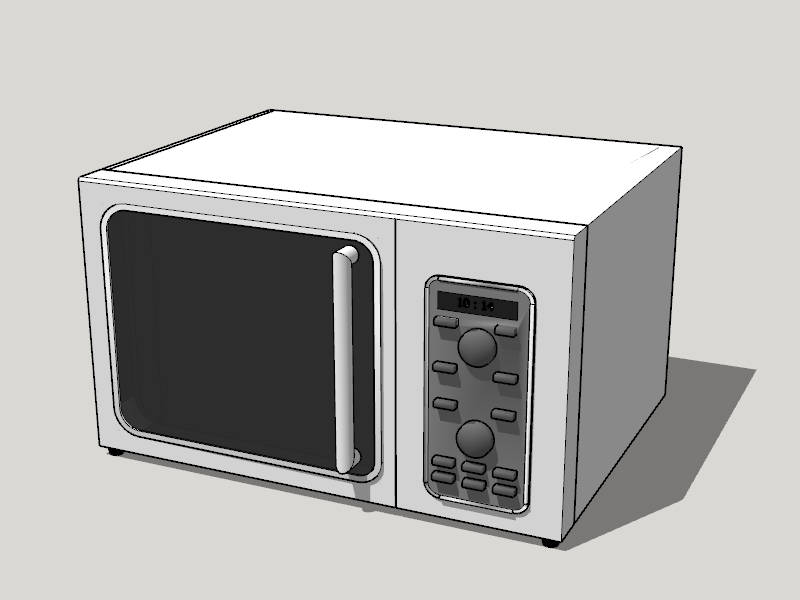 Small Microwave Oven sketchup model preview - SketchupBox
