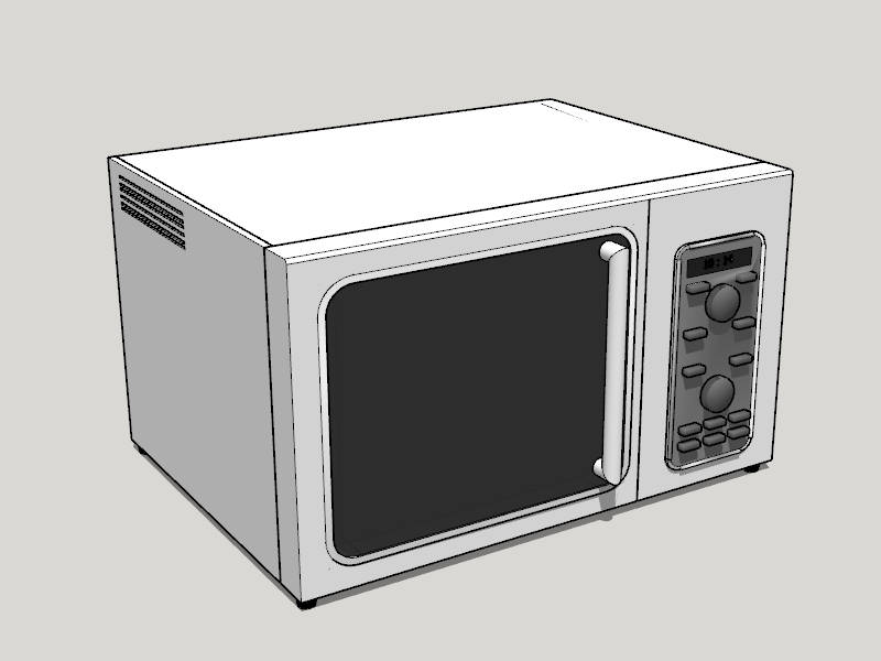 Small Microwave Oven sketchup model preview - SketchupBox