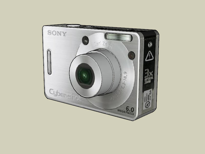 Sony Cyber-shot Digital Camera sketchup model preview - SketchupBox