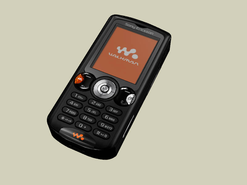 Sony Ericsson Cell Phone sketchup model preview - SketchupBox