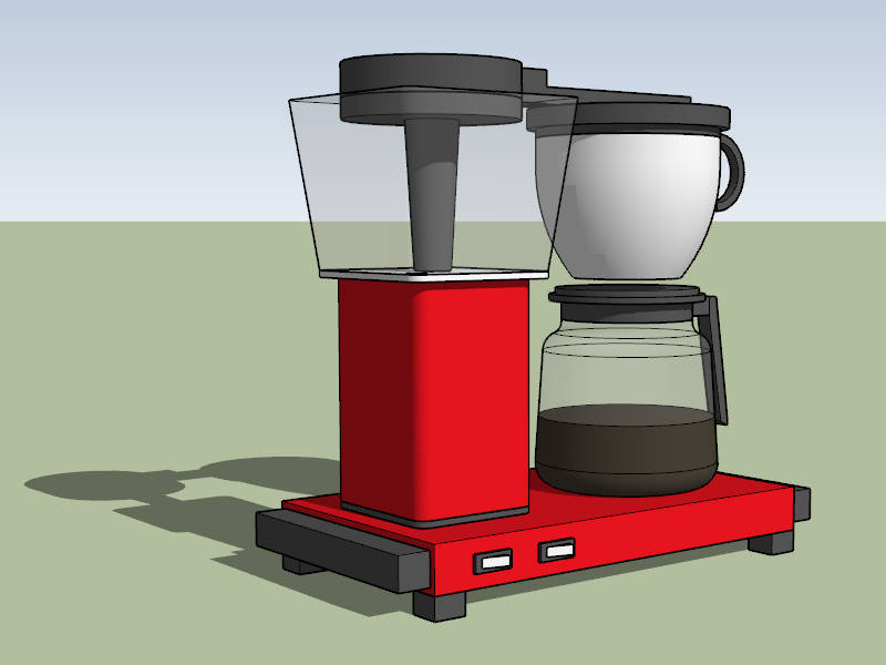 Red Coffee Maker sketchup model preview - SketchupBox