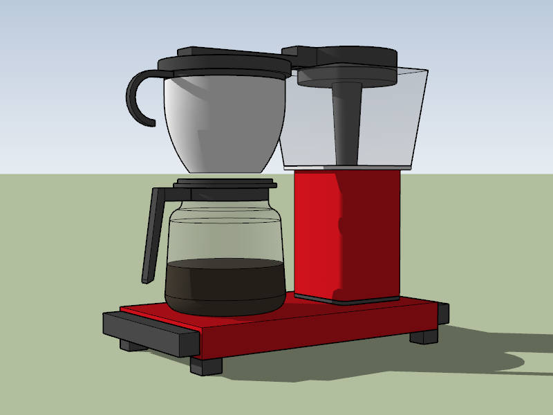 Red Coffee Maker sketchup model preview - SketchupBox