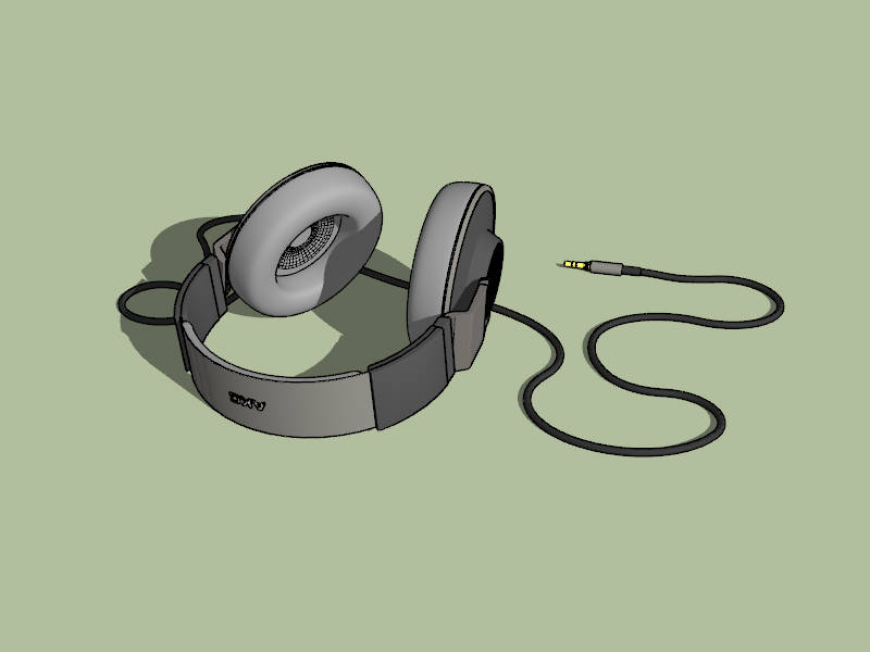 AKG Headphones sketchup model preview - SketchupBox