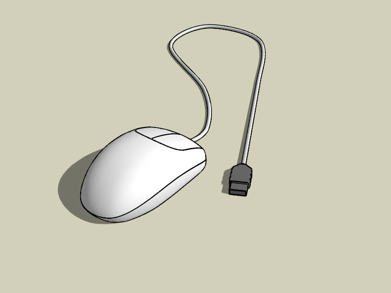 Old PC Mouse sketchup model preview - SketchupBox