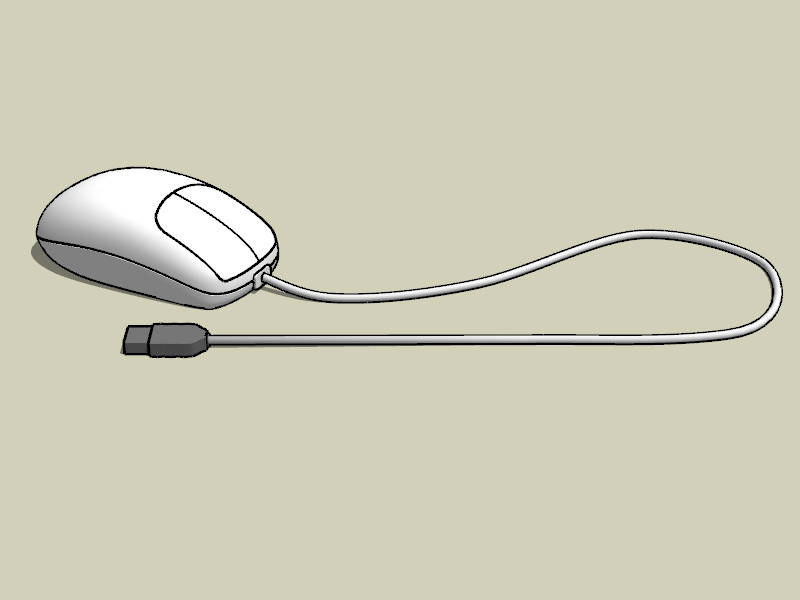 Old PC Mouse sketchup model preview - SketchupBox