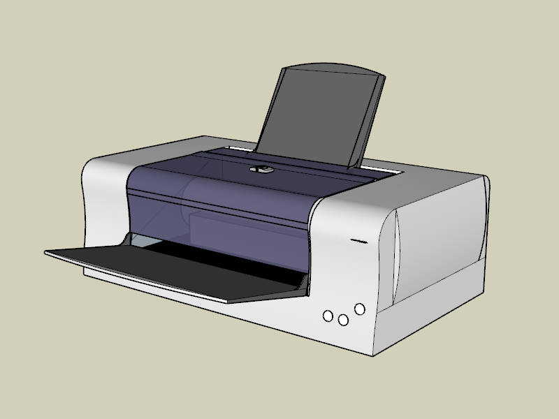 Small HP Laser Printer sketchup model preview - SketchupBox