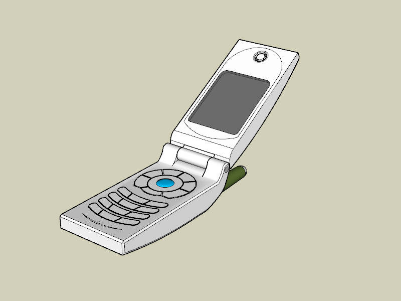 Old Flip Phone sketchup model preview - SketchupBox