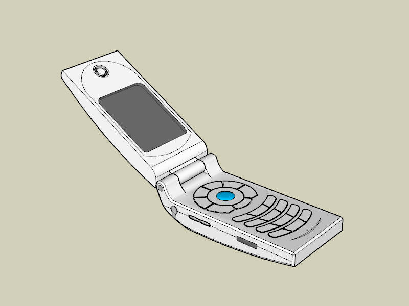 Old Flip Phone sketchup model preview - SketchupBox