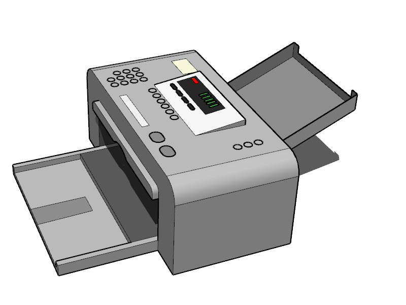 Office Printer sketchup model preview - SketchupBox