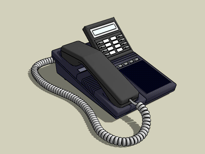 Office Desk Phone sketchup model preview - SketchupBox