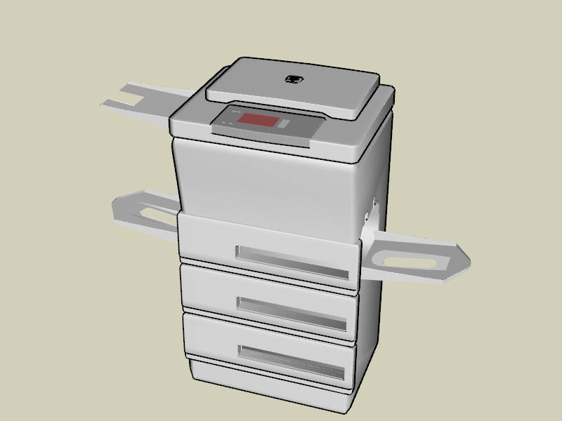 HP Copy Machine sketchup model preview - SketchupBox