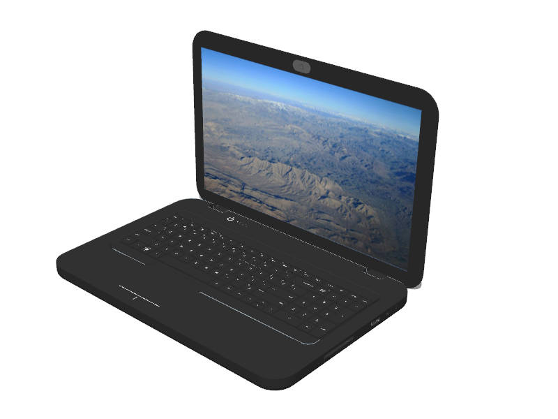 Black Laptop Computer sketchup model preview - SketchupBox
