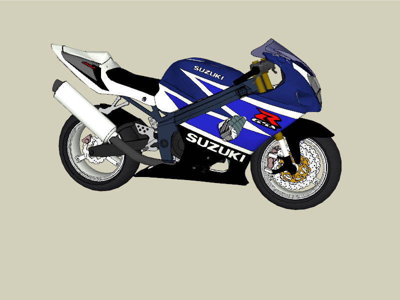 Suzuki V-Strom 1000 Dual-sport Motorcycle sketchup model preview - SketchupBox