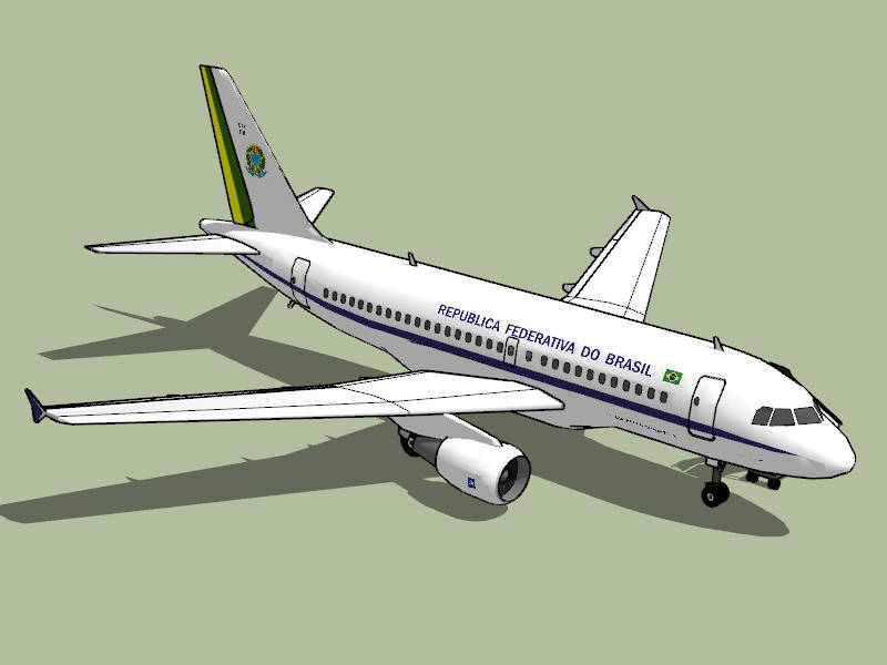 Airbus A319 Jet Airliner sketchup model preview - SketchupBox