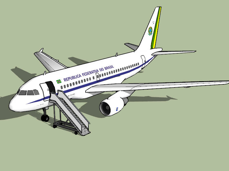 Airbus A319 Jet Airliner sketchup model preview - SketchupBox