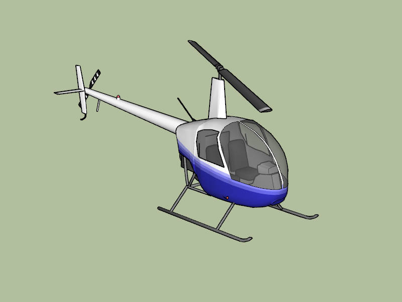 Small Helicopter sketchup model preview - SketchupBox