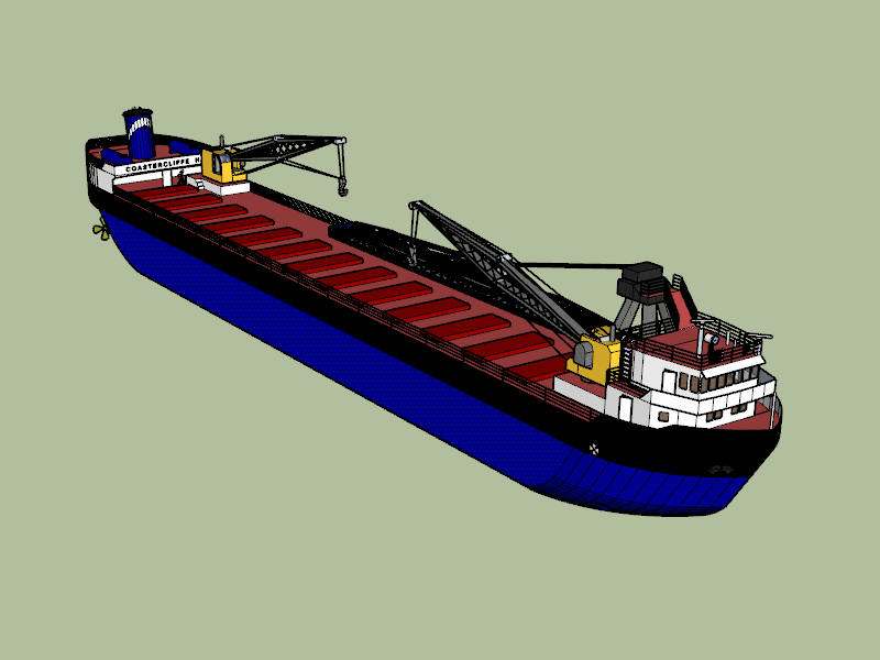 Ocean Cargo Ship sketchup model preview - SketchupBox