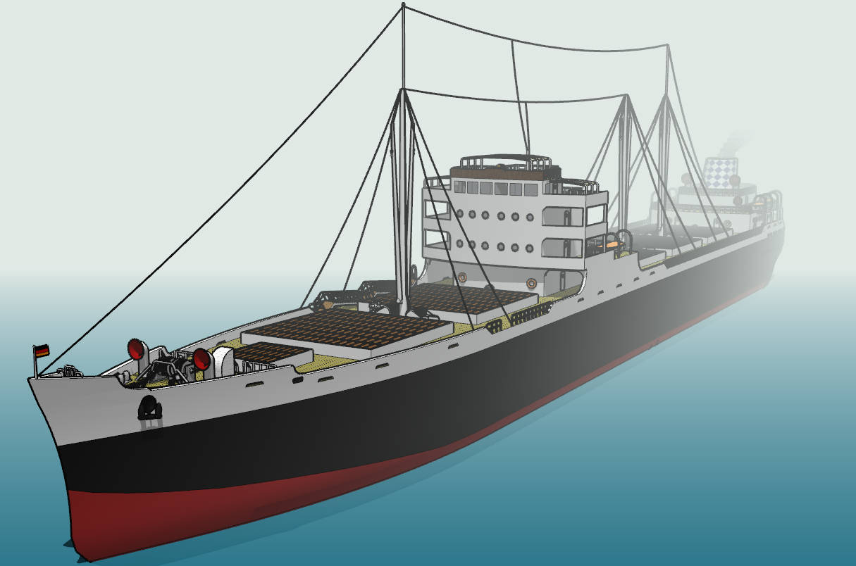 Old Cargo Vessel sketchup model preview - SketchupBox