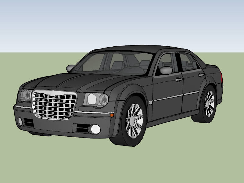 Chrysler 300C sketchup model preview - SketchupBox