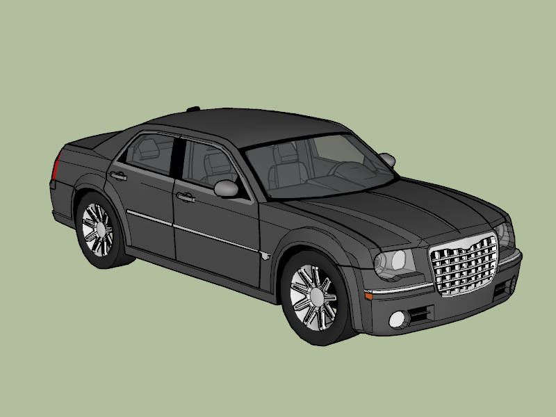 Chrysler 300C sketchup model preview - SketchupBox