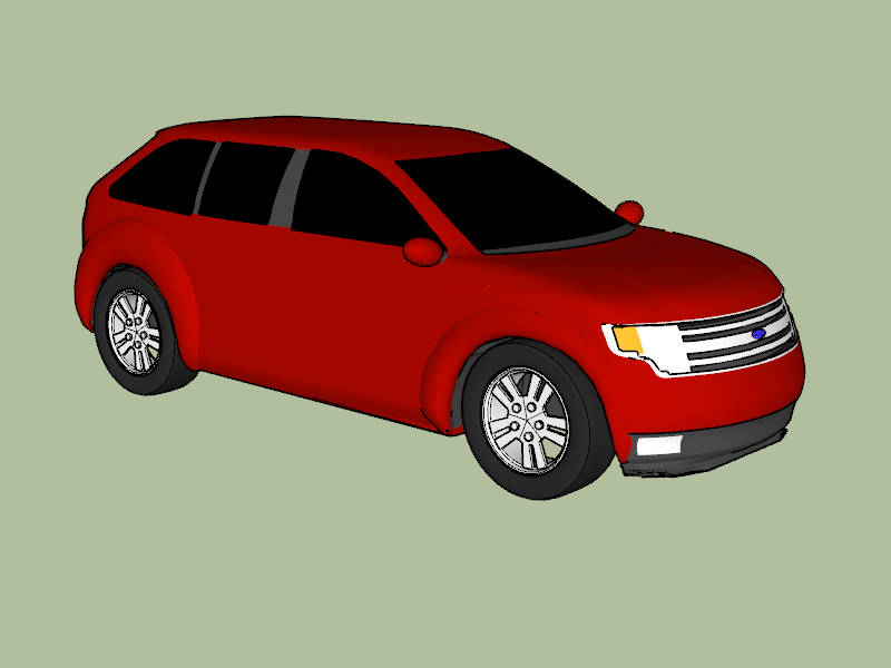 2007 Ford Edge Crossover SUV sketchup model preview - SketchupBox