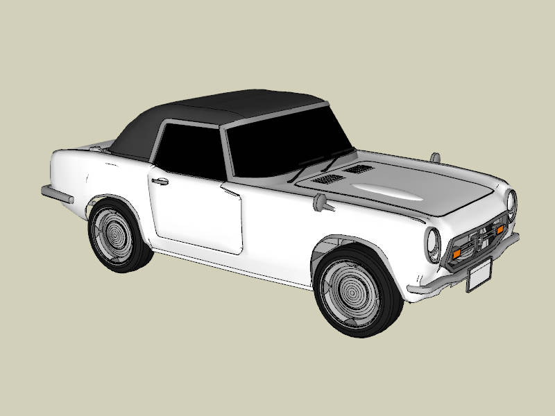 Honda S600 Convertible sketchup model preview - SketchupBox