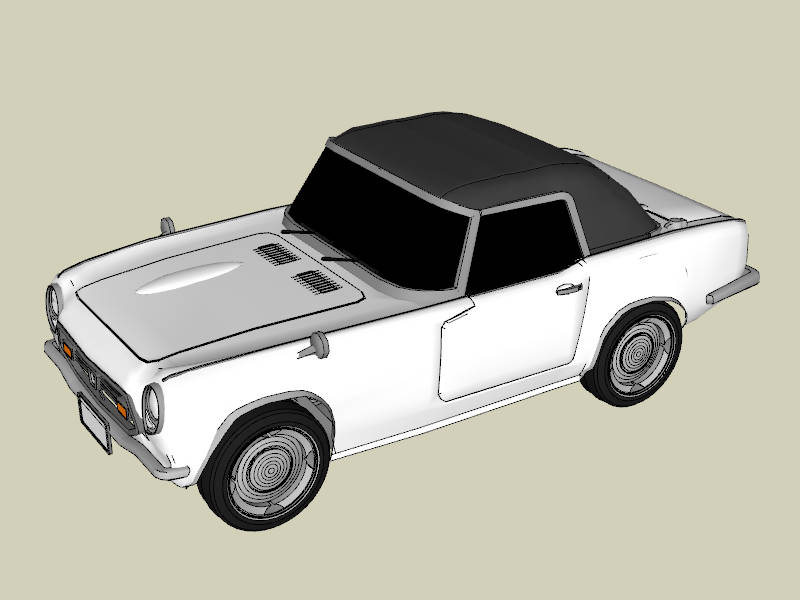 Honda S600 Convertible sketchup model preview - SketchupBox