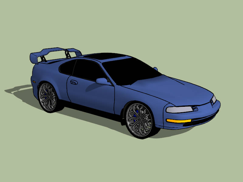 Honda Prelude Coupe sketchup model preview - SketchupBox