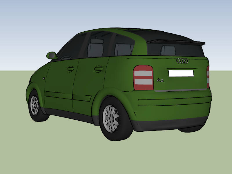 Audi A2 Car sketchup model preview - SketchupBox