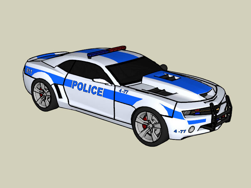 Chevrolet Police Car sketchup model preview - SketchupBox