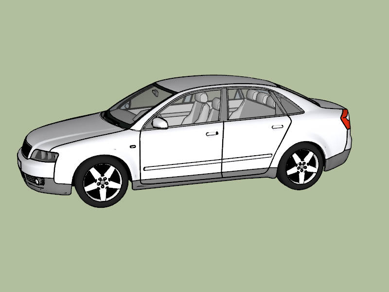 Audi A4 Saloon sketchup model preview - SketchupBox