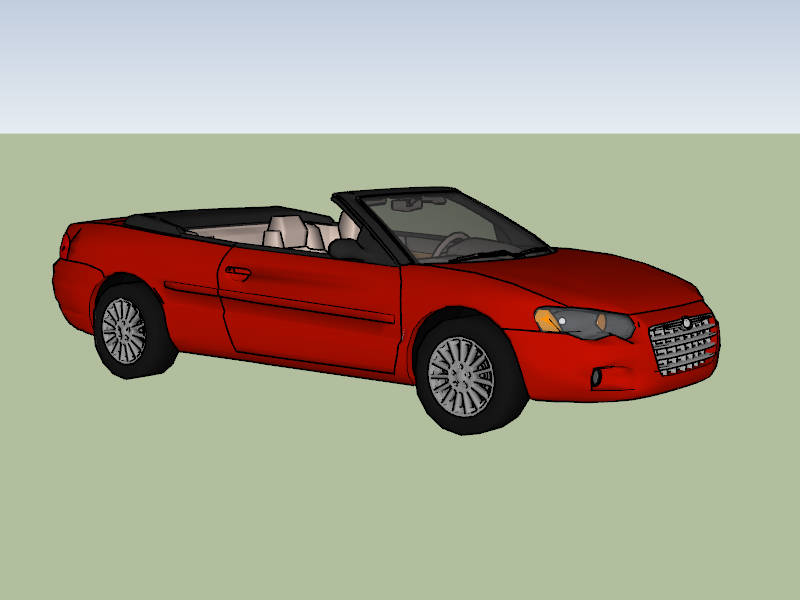 Chrysler Sebring Convertible sketchup model preview - SketchupBox