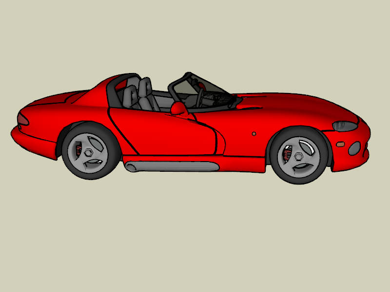 Dodge Viper RT-10 Convertible sketchup model preview - SketchupBox