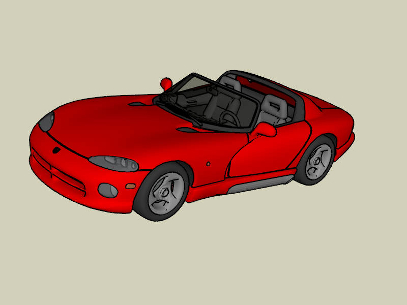 Dodge Viper RT-10 Convertible sketchup model preview - SketchupBox