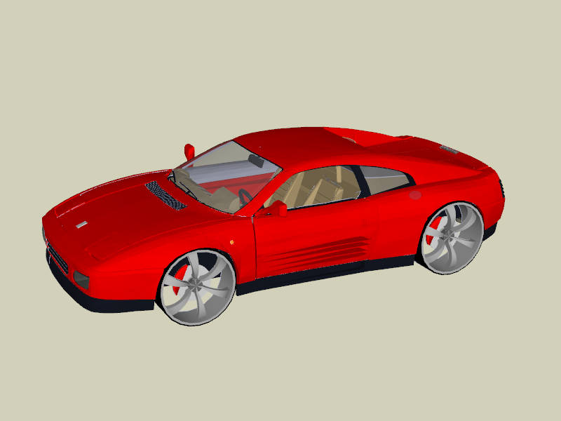 Ferrari 348 Challenge sketchup model preview - SketchupBox