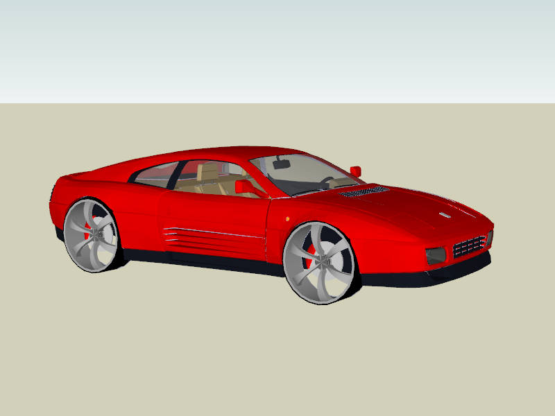 Ferrari 348 Challenge sketchup model preview - SketchupBox