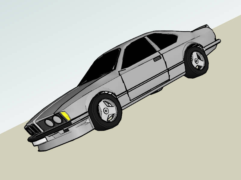 BMW 635CSi E24 sketchup model preview - SketchupBox