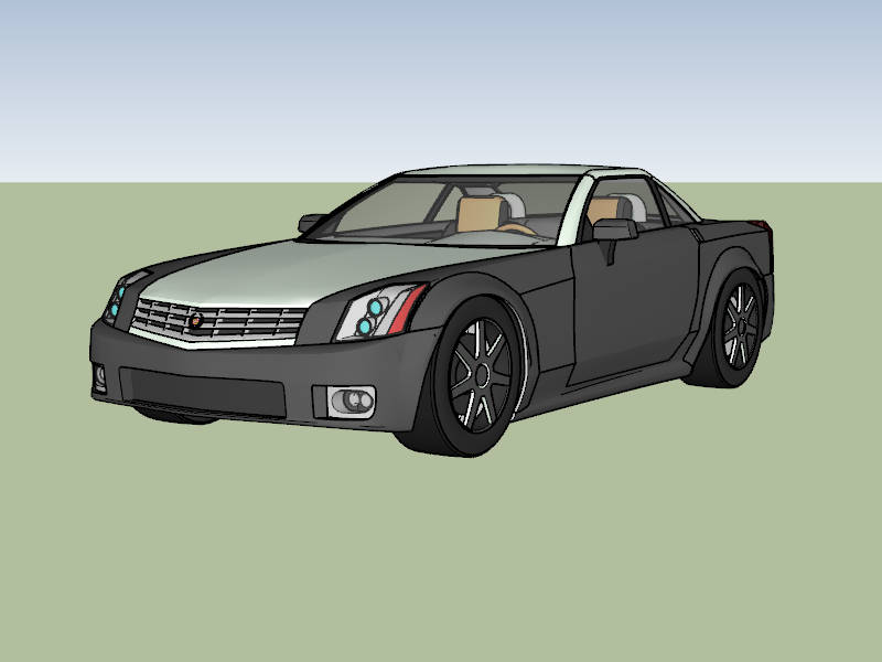 Cadillac XLR Roadster sketchup model preview - SketchupBox