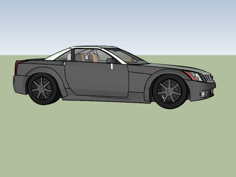 Cadillac XLR Roadster sketchup model preview - SketchupBox