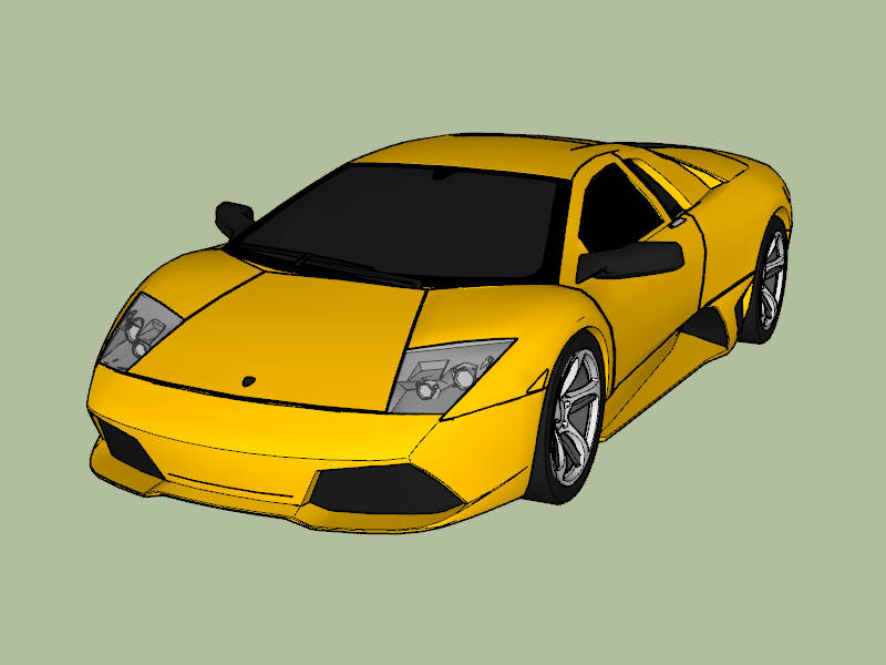 Lamborghini Murciélago LP 640 sketchup model preview - SketchupBox