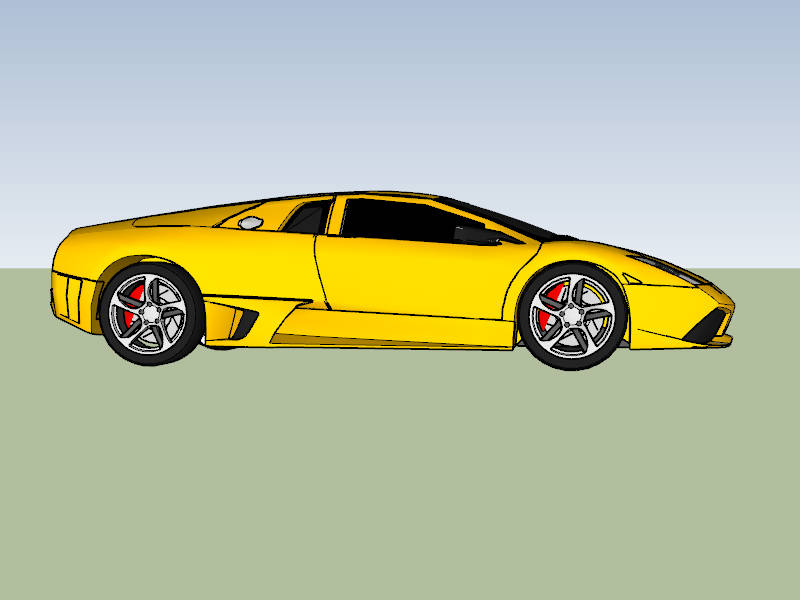 Lamborghini Murciélago LP 640 sketchup model preview - SketchupBox