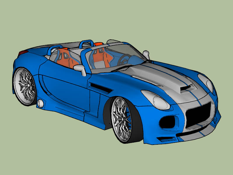 Pontiac Solstice Convertible sketchup model preview - SketchupBox